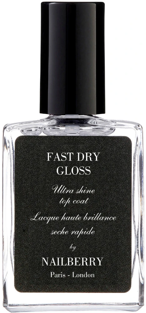Nailberry Fast Dry Gloss nagų lako viršutinis sluoksnis, 15 ml