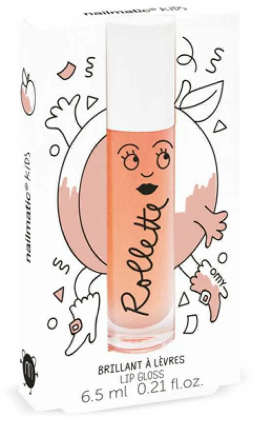 Nailmatic KIDS PEACH Rollette Lūpų blizgis Persikų skonio lūpų blizgesys, 6.5 ml
