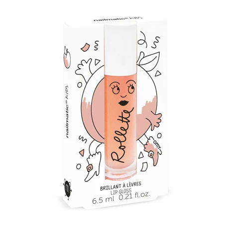 Nailmatic KIDS PEACH Rollette Lūpų blizgis Persikų skonio lūpų blizgesys, 6.5 ml
