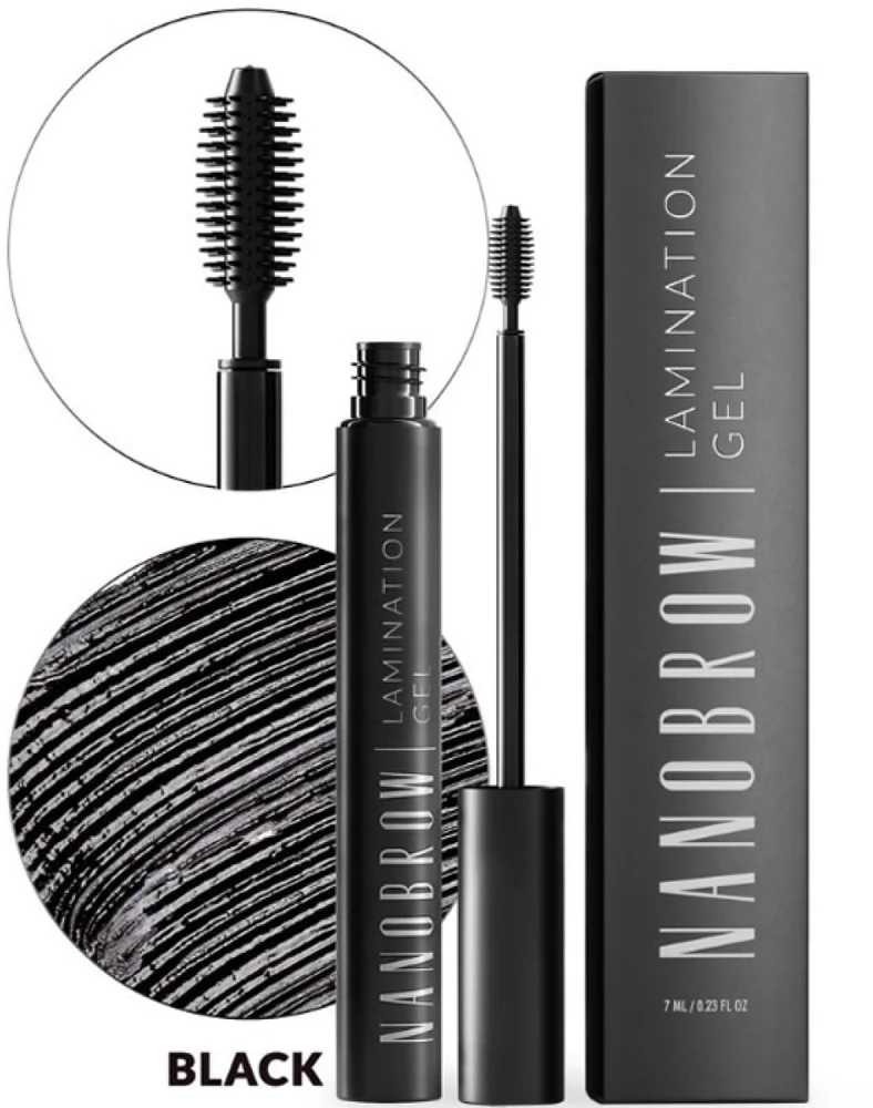 Nanobrow antakių laminavimo gelis juodas 7ml