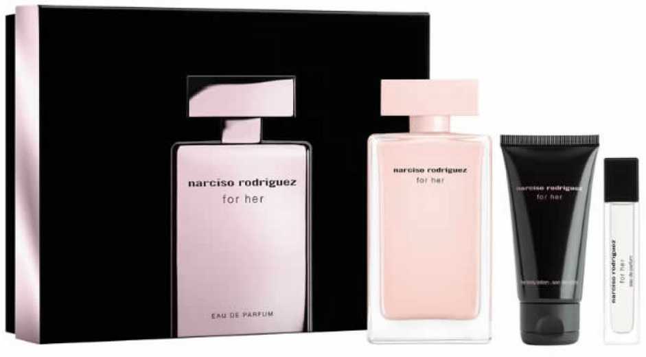 Narciso Rodriguez For Her Eau De Perfume Purškiklis, 100 ml Set 3 Pieces