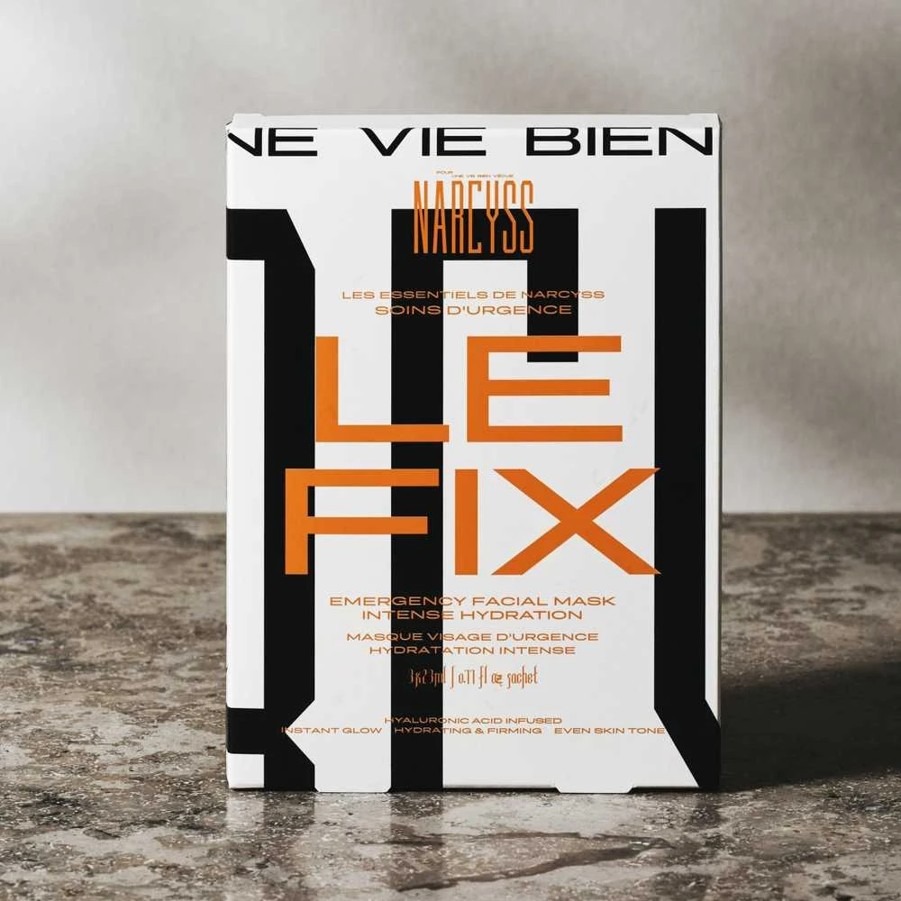 NARCYSS Emergency Facial Sheet Mask drėkinamoji lakštinė veido kaukė vyrams, 3 vnt.