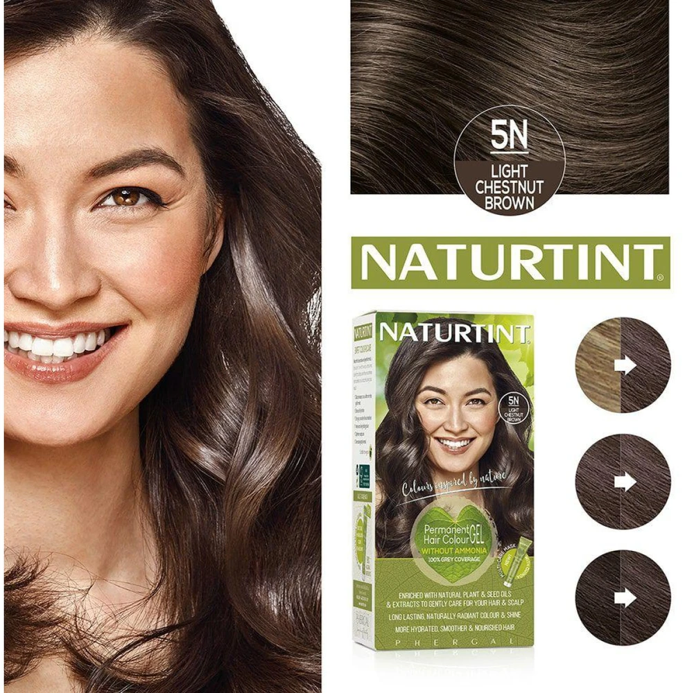 Naturtint 5N Plaukų dažai be amoniako, 150ml