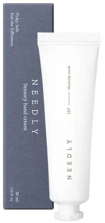 NEEDLY Drėkinamasis rankų kremas „Dangiškasis muskusas“ (Sensory Hand Kreminis), 30 ml