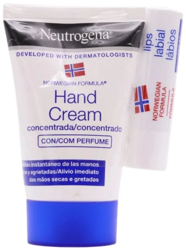 Neutrogena Concentrated Hand Kreminis rankų kremas, 50 ml + Lūpų balzamas lūpų balzamas, 4.8 g