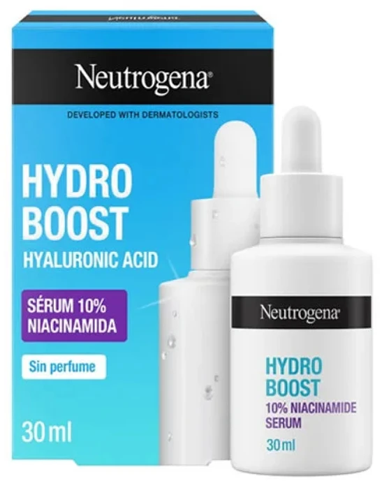 Neutrogena Hydro Boost Serum 10% Niamicidal veido serumas su niacimidu, 30 ml