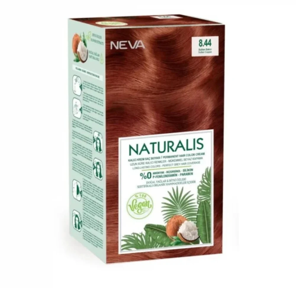 Neva Naturalis Permanent Hair Dye 8.44 Dark Copper – 150 ml