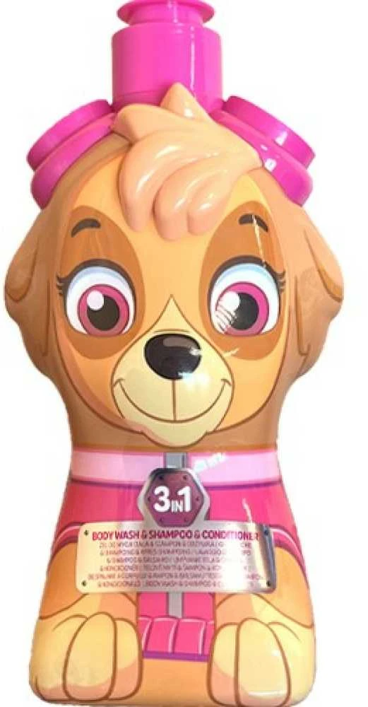 Nickelodeon Europe Distribution PAW PATROL dušo želė ir šampūnas su kondic. 3in1 Skye 3D, 400 ml