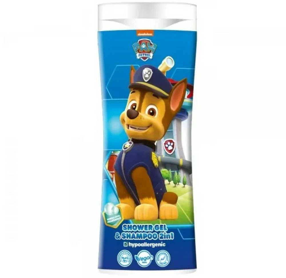 Nickelodeon PAW PATROL 2 IN 1 dušo želė ir šampūnas, 300 ml, kramtomosios gumos kvapo