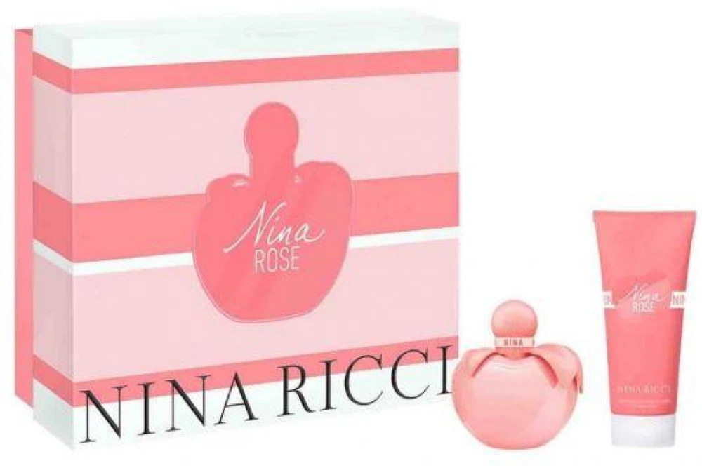 Nina Ricci Nina Rose Les Belles De Nina Giftset rinkinys moterims (EDT, 50 ml + kūno losjonas, 75 ml)