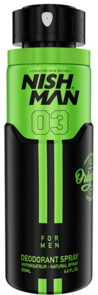 Nishman 03 Dezodorantas Purškiklis purškiamas dezodorantas, 200 ml