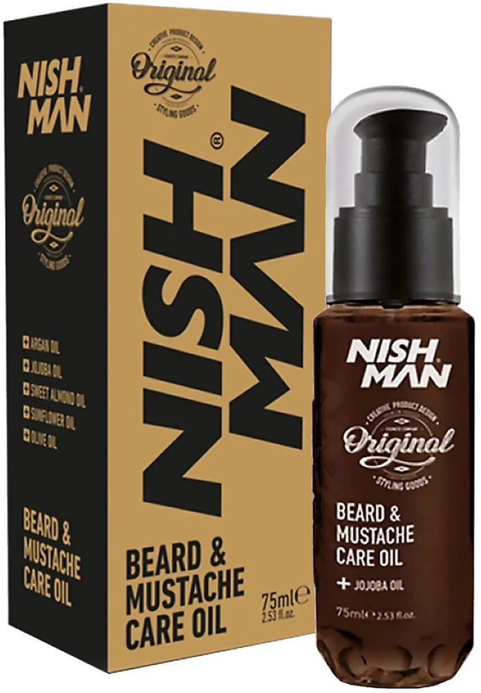 NISHMAN Beard and Mustache Care Oil barzdos ir ūsų aliejus, 75 ml