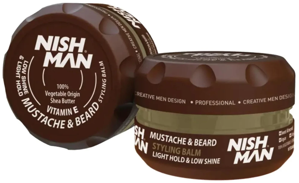NISHMAN Beard & Mustache Styling Balm barzdos ir ūsų formavimo balzamas, 100 ml
