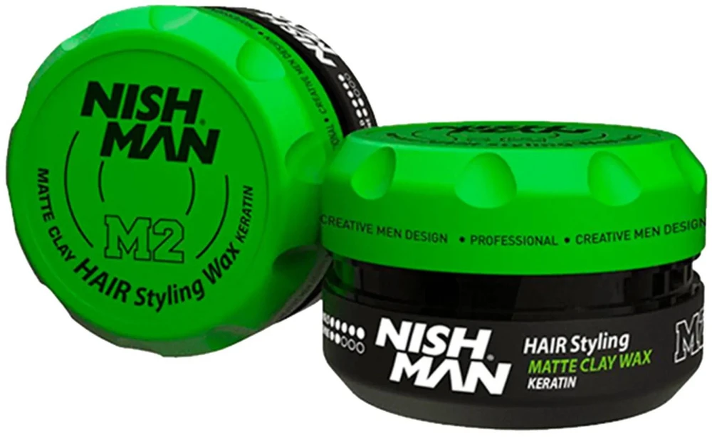 NISHMAN Matte Clay Hair Styling Wax Keratin M2, 132 g