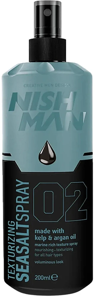 NISHMAN Sea Salt Purškiklis 02 plaukų purškalas su jūros druska, 200 ml