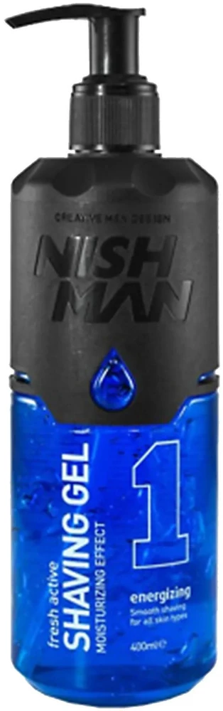 NISHMAN Shaving Gel Energizing skutimosi gelis, 400 ml