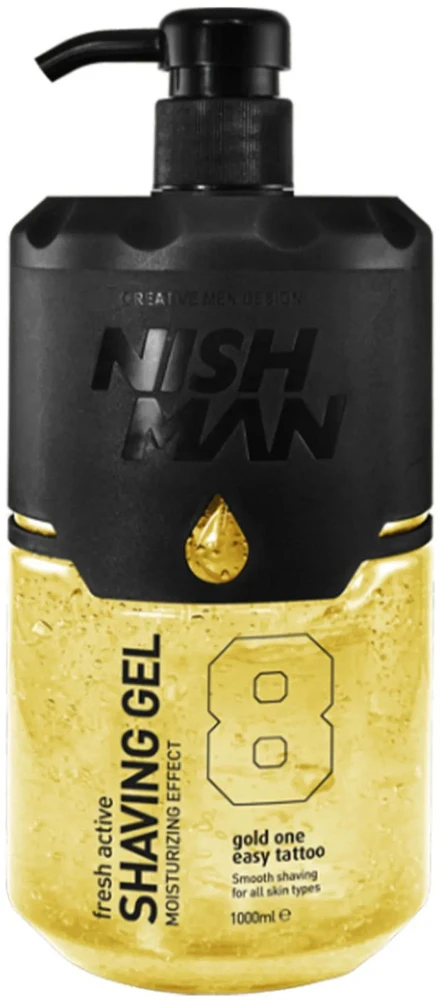 NISH MAN NISHMAN Shaving Gel Gold One skutimosi gelis, 1000 ml