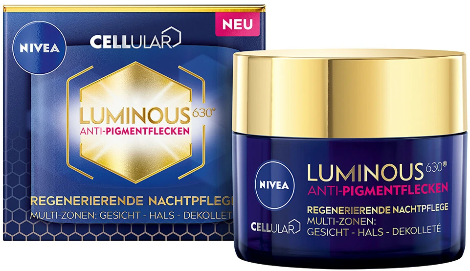 Nivea Cellular Luminous 630 Anti- (Naktinis kreminis), 50 ml