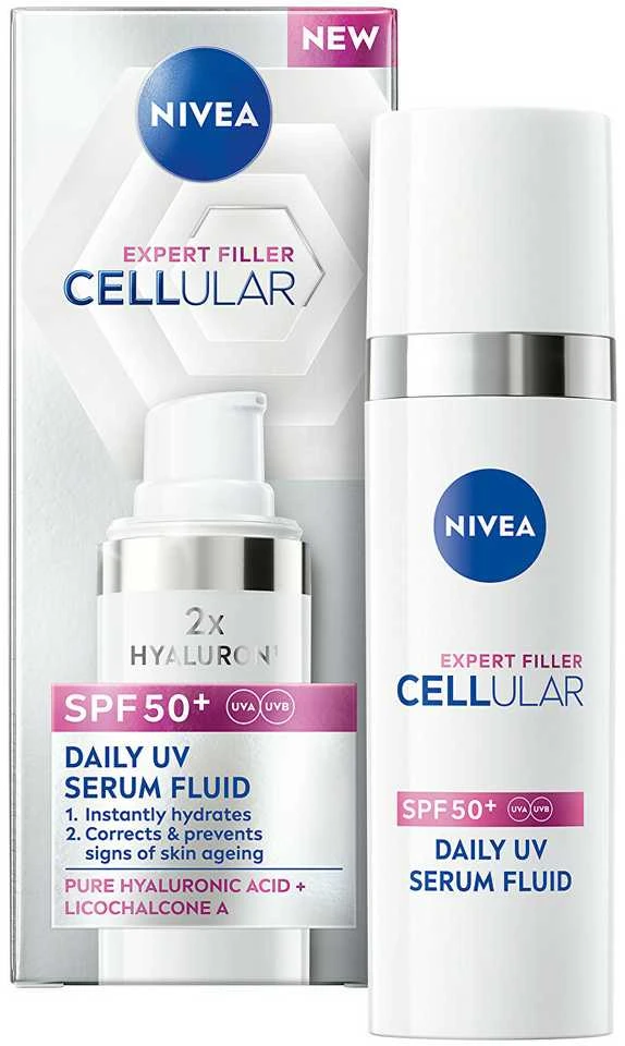 Nivea Daily UV serumas SPF 50+ Cellular Expert Filler Fluid, 50 ml