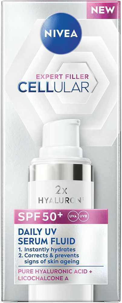 Nivea Daily UV serumas SPF 50+ Cellular Expert Filler Fluid, 50 ml