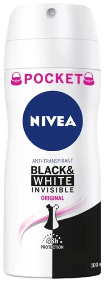 Nivea Juodas & Baltas Invisible Original Dezodorantas Purškiklis, 100 ml