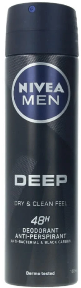 "Nivea Men Deep Juodas Carbon" purškiamas dezodorantas 150ml