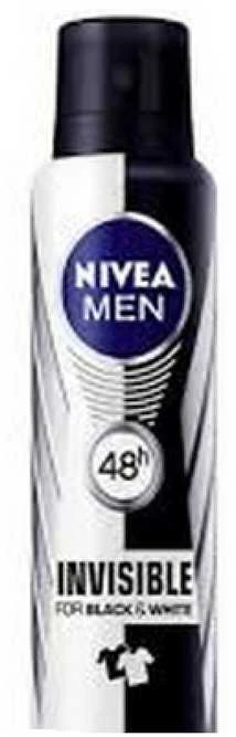 Nivea Men Invisible For Juodas And Baltas purškiamasis purškalas 200ml