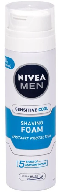 „Nivea Men Sensitive“ vėsinamosios skutimosi putos vyrams, 200 ml