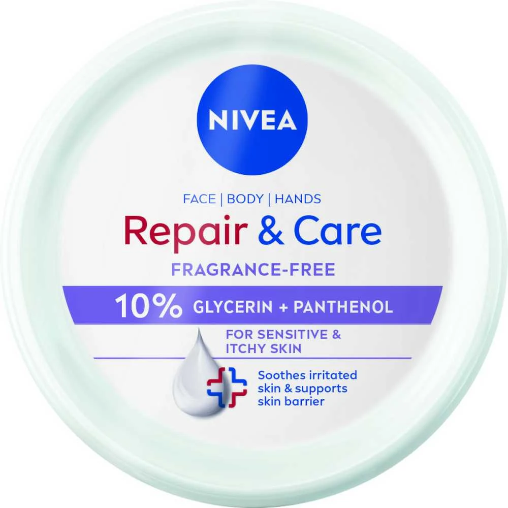 Nivea Drėkinamasis kūno kremas jautriai odai Repair - Care 400 ml