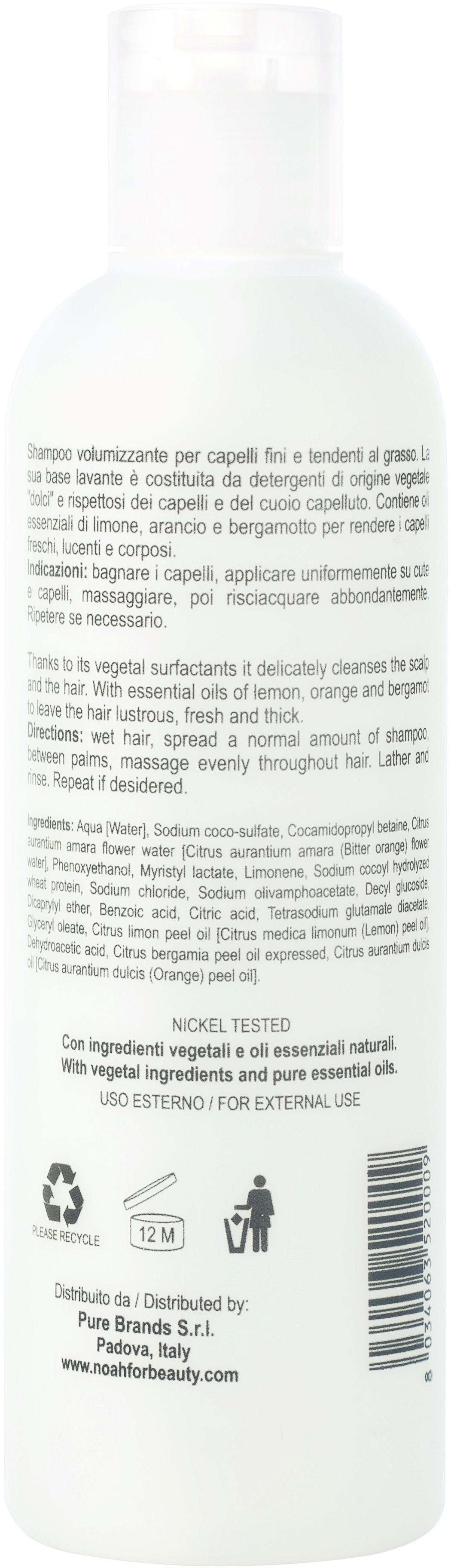 Noah 1.1. Thickening Šampūnas With Citrus Fruits Šampūnas besiriebaluojantiems plaukams, 250 ml