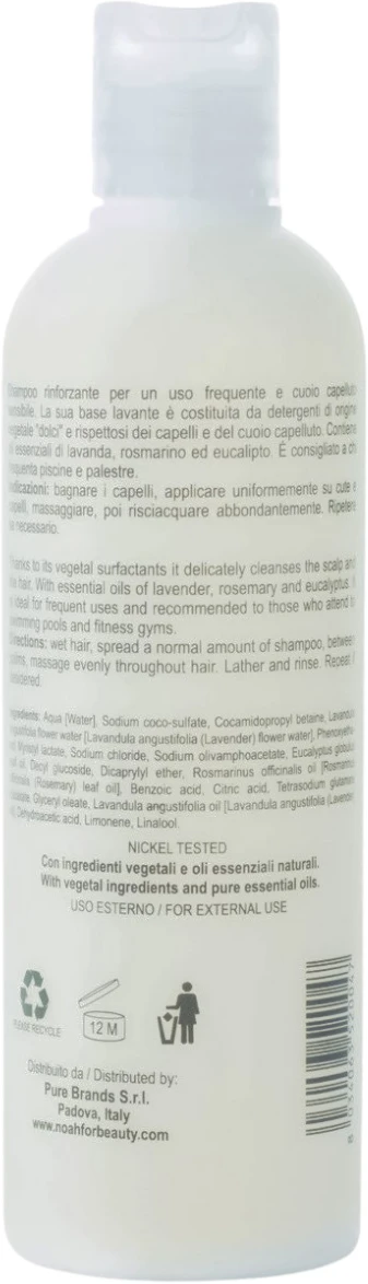 Noah 1.3. Strengthening Šampūnas With Lavender Šampūnas kasdieniam naudojimui, jautriai galvos odai, 250 ml