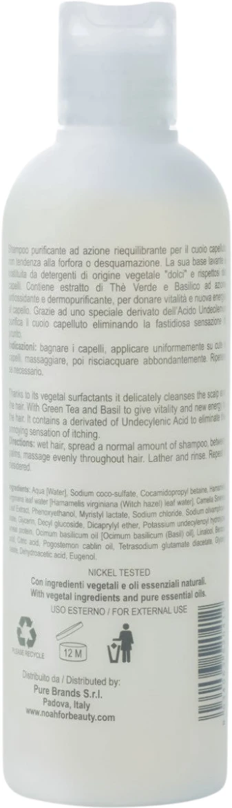 Noah 1.5. Purifying Šampūnas With Žalias Tea Šampūnas nuo pleiskanų, 250 ml