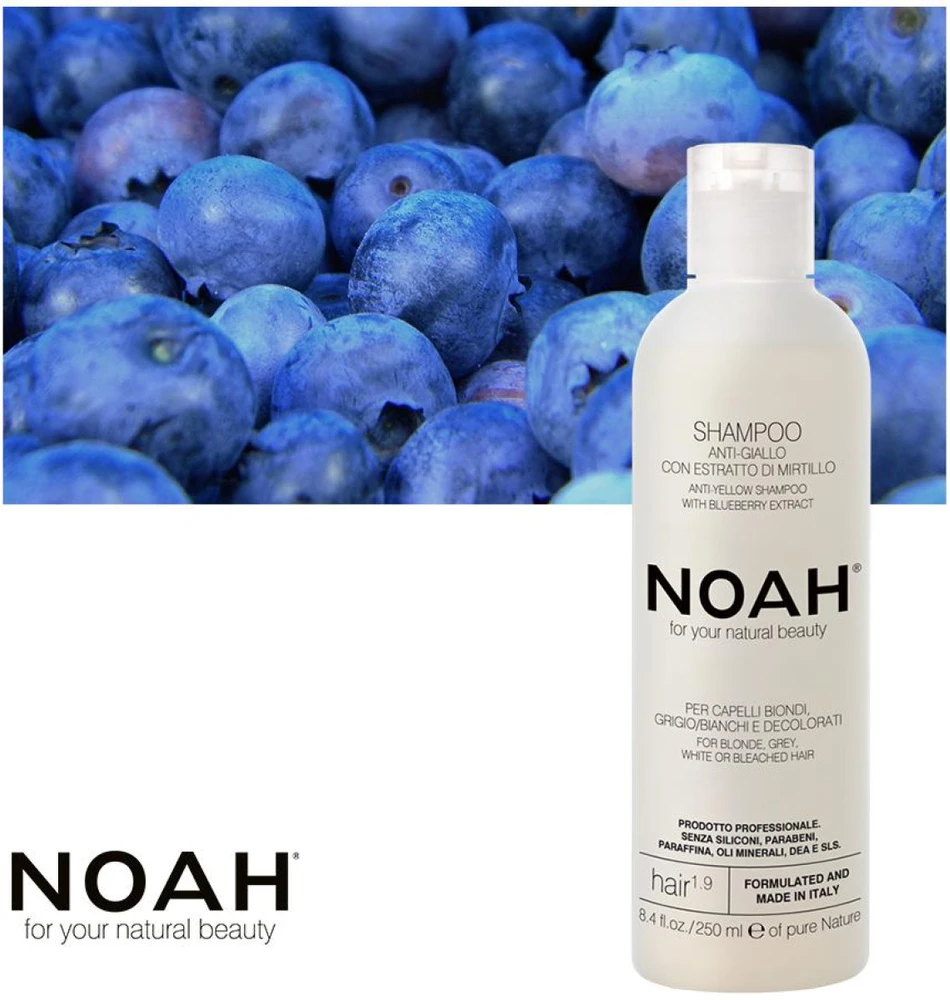 Noah 1.9. Anti-Geltona Šampūnas Geltonus atspalvius neutralizuojantis šampūnas, 250 ml