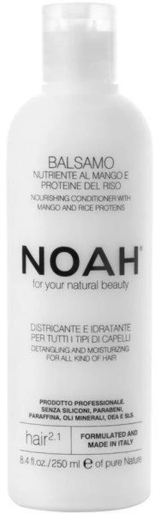 Noah 2.1. maitininantis Conditioner With Mango And Rice Proteins Maitinamasis balzamas lengvinantis plaukų iššukavimą, 250 ml