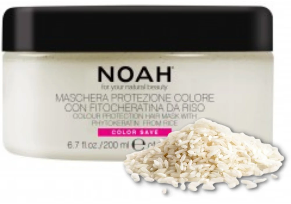 Noah 2.4. Hair Mask With Rice Phytokeratine Spalvą tausojanti kaukė dažytiems plaukams, 200 ml