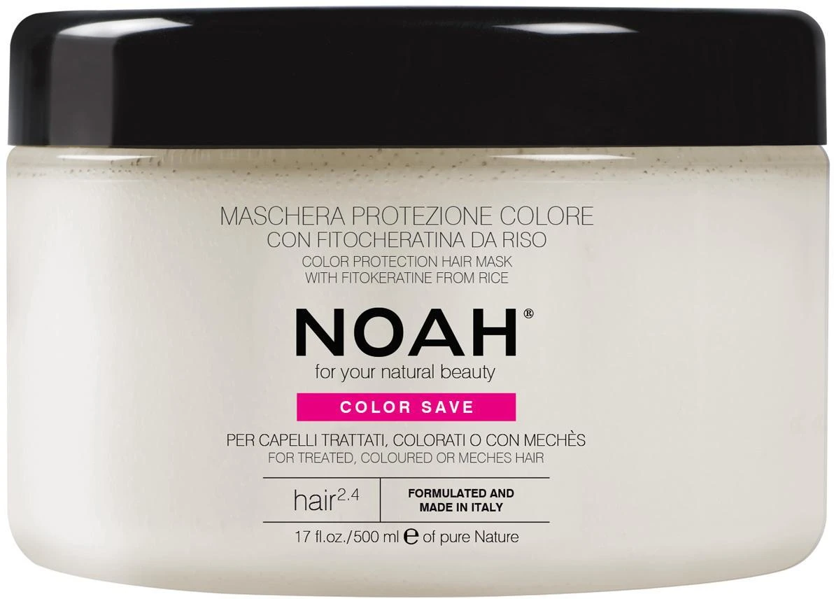 Noah 2.4. Hair Mask With Rice Phytokeratine Spalvą tausojanti kaukė dažytiems plaukams, 500 ml