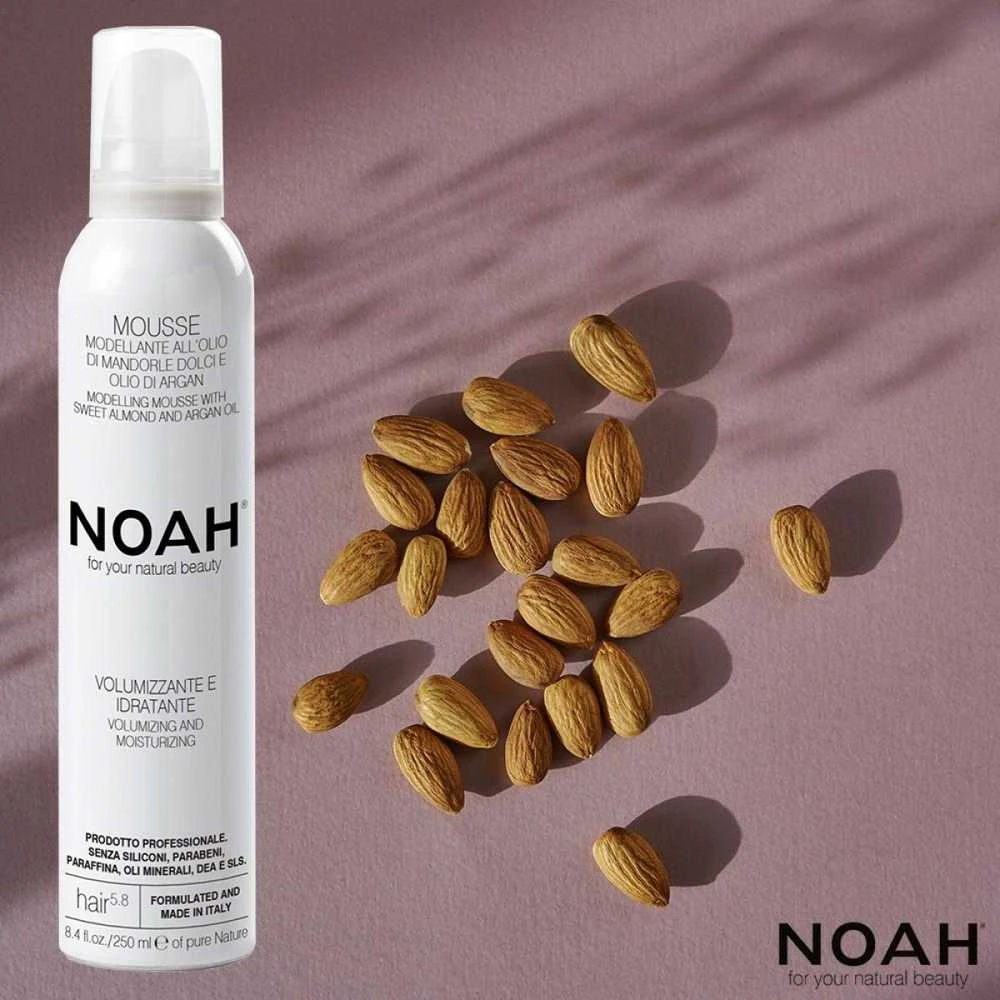Noah 5.8. Modelling Mousse With Pure Argan Oil Plaukų putos su migdolų aliejumi, 250 ml