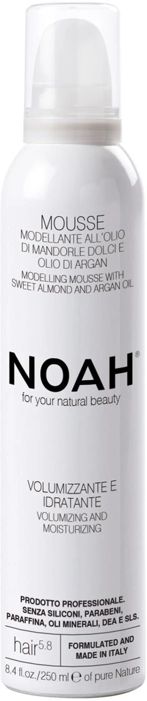 Noah 5.8. Modelling Mousse With Pure Argan Oil Plaukų putos su migdolų aliejumi, 250 ml