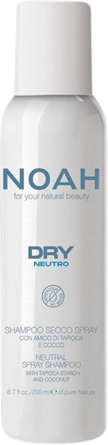 Noah Dry Neutro Purškiklis Šampūnas Sausas šampūnas su tapijokos krakmolu, 200 ml