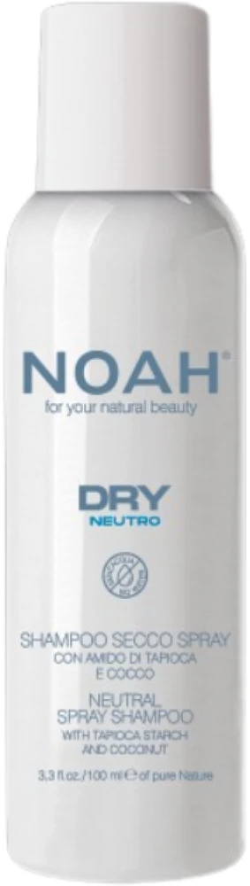 Noah Dry Neutro Purškiklis Šampūnas Sausas šampūnas su tapijokos krakmolu, 100 ml