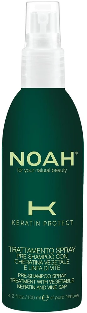 Noah Keratin Protect Pre-Šampūnas Purškiklis Atkuriamasis plaukų purškiklis su augaliniu keratinu, 100 ml