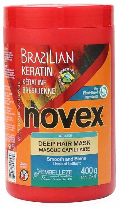 Novex Brazilian Keratin Deep Hair Mask plaukų kaukė su keratinu, 400g