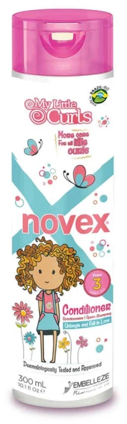 Novex My Little Garbanotiems plaukams drėkinantis kondicionierius garbanotiems vaikų plaukams, 300 ml