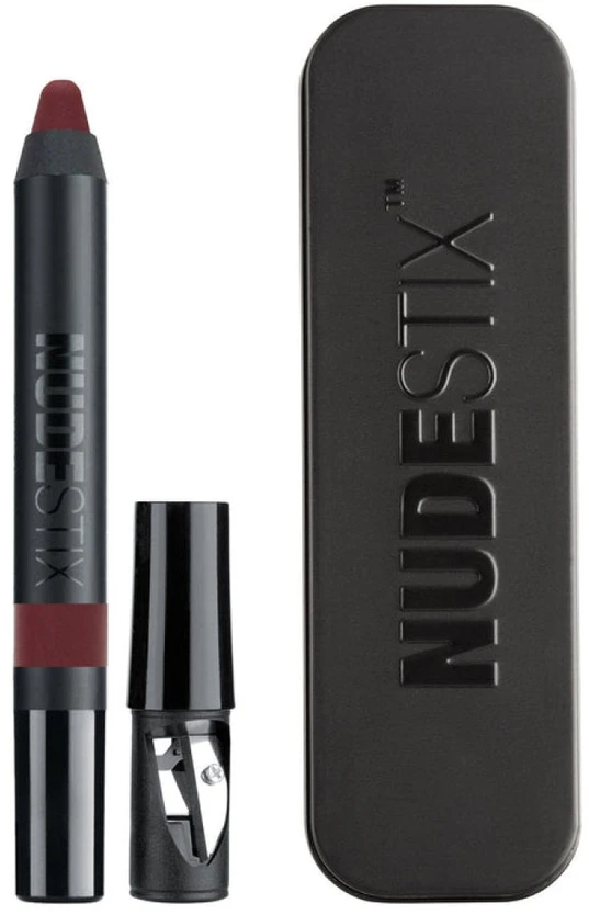 „Nudestix Intense Matte“ lūpų pieštukas ir skruostų skaistalai 2 viename „Raven“ 2,5 g