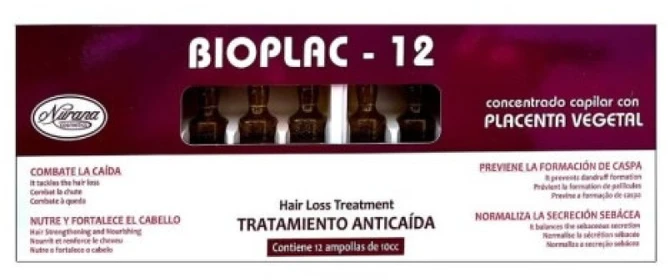 "Nurana Bioplac-12" priemonė nuo plaukų slinkimo Ampulės 12x10ml