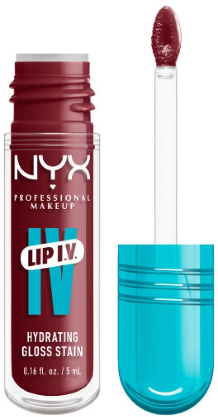 NYX Professional MakeUp Lip I.V. Hydrating Gloss Stain 08 Drippin' In Rose, 5 ml