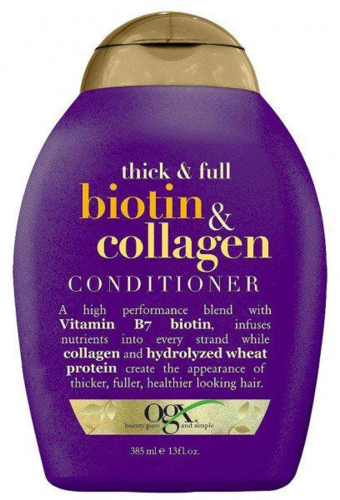 Organix Cosmetix Plaukų kondicionierius su vitaminu B7, biotinu ir kolagenu, 385 ml