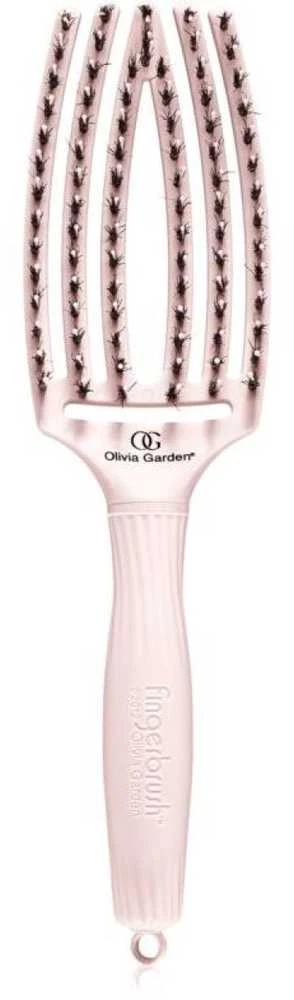Plaukų šepetys džiovinimui Olivia Garden Fingerbrush Pastel Rožinė Medium