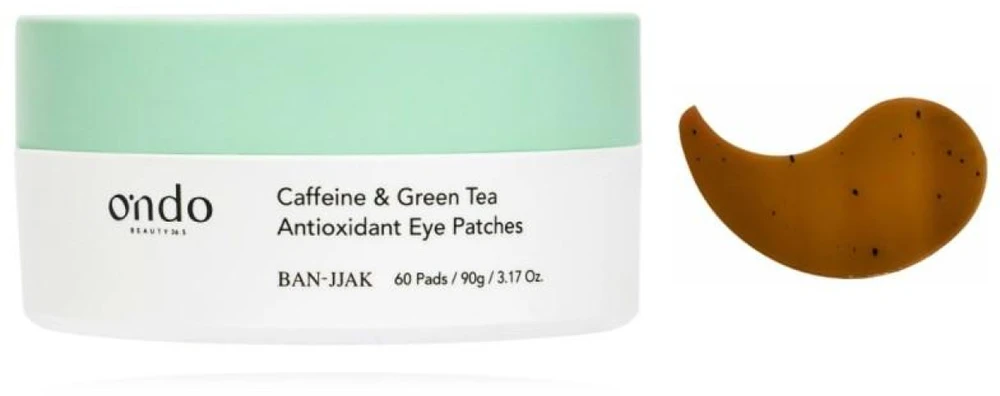 Ondo Beauty 36.5 BAN-JJAK Caffeine & Žalias Tea Antioxidant Eye Patches hidrogelinės paakių kaukės su kofeinu ir žaliąja arbata, 90 g