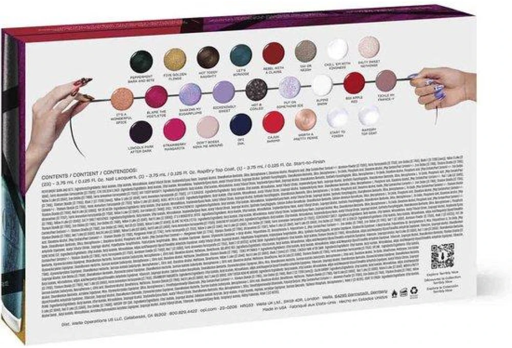 Opi Terribly Nice Makeup Advent Calendar nagų lakų advento kalendorius, 25 × 3,75 ml